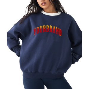 Sudadera con Capucha para Mujer, Peso Pesado, Color Rosa, Estampado Personalizado, Bordado, Algodón, Felpa, Talla Grande, Invierno - Product Image 1