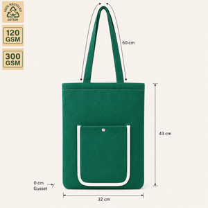 Bolsa de Lona de Algodón de 300 GSM con Logotipo Personalizado, Bolsa de Hombro Acolchada para Portátil con Bolsillo Frontal, 32x43 cm, Proveedor Mayorista OEM ODM - Product Image 4