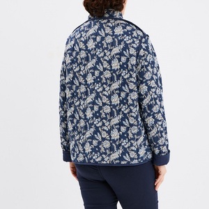 Chaqueta Acolchada Reversible Azul Marino para Mujer, Talla Grande, Ligera, Abrigo Cálido de Invierno, Estilo Casual, Moderno y a la Moda - Product Image 2