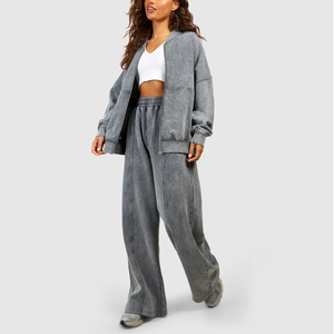 Survêtement femme grande taille délavé à l'acide, respirant, confortable, de qualité supérieure et tendance, le plus vendu pour le quotidien - Product Image 2