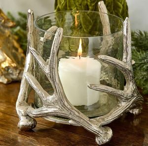 Porte-bougie rustique en bois de renne, centre de table décoratif pour Noël, décoration intérieure, vente en gros - Product Image 1