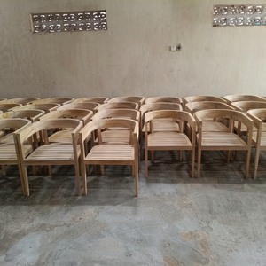 Taburetes Otomanos de Madera de Teca Sólida, Modernos, para Sala de Estar, con Reposapiés de Cuerda Tejida, Muebles para Villa, Fabricante y Exportador Comercial - Product Image 5