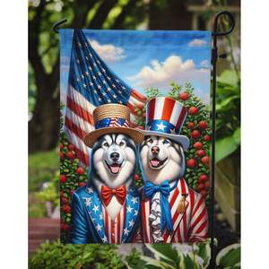 All American Alaskan Malamute Multicolor Garden Flag Mailbox Patio Décoratif Yard Banner Flower Beds Size Yard Lawn Signs - Product Image 3