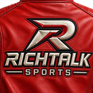 <b>Men's</b> <b>Red</b> Genuine <b>Leather</b> Eco-Friendly Moto <b>Jacket</b> Stand Collar Zipper Front Logo Slim Fit Winter Style - Product Image 5