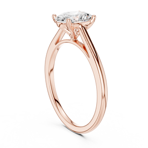 Anillo de compromiso ovalado chapado en oro rosa de lujo para mujer, elegante y minimalista, regalo de joyería para aniversario o promesa de boda - Product Image 2