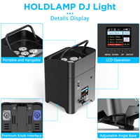 U`King - Juego de 4 Luces LED RGBWA+UV 6 en 1 de 6x18W con Bolsa de Transporte, Luces de Escenario Inalámbricas con Batería para DJ, Bodas, Fiestas y Espectáculos