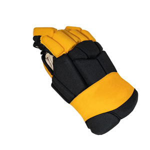 Gants de hockey sur glace à doigts entiers en polyester avec fermeture auto-agrippante unisexe noir jaune équipement sportif toutes saisons 2027 - Product Image 6