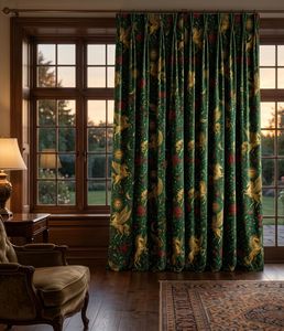 Cortina de ventana con diseño de unicornios alados y sol, de terciopelo o tela opaca, estilo Art Nouveau, decoración de fantasía celestial. - Product Image 4