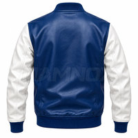 Veste bomber en cuir pour homme, couleur contrastée, durable, fabrication professionnelle, veste bomber en cuir pour l'hiver
