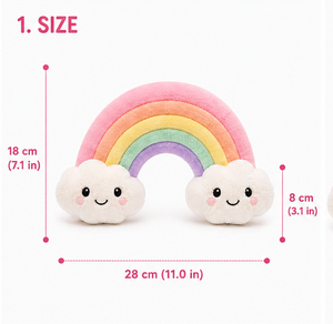 Coussin en peluche arc-en-ciel, coussin décoratif doux, coussin arc-en-ciel coloré et mignon pour la chambre des enfants, canapé, décoration cadeau - Product Image 2