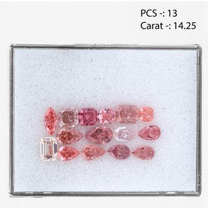 Prix de gros Diamants en vrac fantaisie de couleur rose CVD HPHT, formes mélangées fantaisie, clarté VS, pierres précieuses pour la fabrication de bijoux - Product Image 2