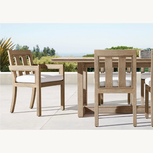 Mesa de comedor rectangular para exteriores para restaurantes o comedores al aire libre, diseño moderno, resistente a la intemperie. - Product Image 5