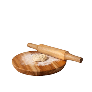 12-inch Wooden Belan with <b>Stand</b> Rolling Pin for Baking French Wood Rolling Pin Kitchen Dough Roller for <b>Pizza</b> Pie and Pastry - Product Image 5