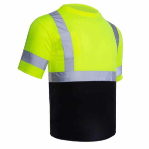Camiseta de Trabajo de Manga Corta de Poliéster de Secado Rápido, Camiseta de Seguridad Reflectante de Alta Visibilidad con Reflectores - Product Image 2
