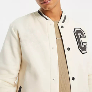 Custom Embroidered <b>Leather</b> Varsity <b>Jacket</b> Full Customization Available - Product Image 2