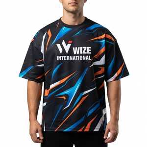 เสื้อยืดผู้ชาย OEM ODM ผ้าฝ้าย 100% สกรีนโลโก้ด้วยเทคนิค Sublimation แบบกำหนดเอง ทรงโอเวอร์ไซส์ คอกลม แขนสั้น แห้งเร็ว - Product Image 1