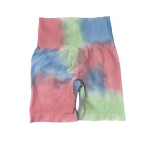 Mallas de gimnasio sin costuras OEM para mujer, pantalones cortos de Yoga elásticos de cintura alta, tela de punto transpirable, pantalones cortos de Fitness informales de cintura media - Product Image 3