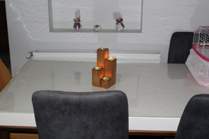 Support à bougie en bois massif, porte-bougie décoratif pour table, support à bougie pilier unique - Product Image 4