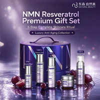 Coffret Cadeau Anti-Âge 5 Étapes NMN Resvératrol Beauté Naturelle – Hydratation Intense, Réparation, Anti-Rides – Kit Facial Hydratant Profond – Fournisseur Usine Beauté Naturelle