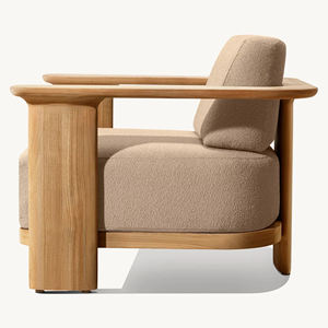 Muebles de exterior, juego de sofás de teca, conjuntos de muebles de jardín, tumbona de patio, sofá Villa Bali, Indonesia, madera natural - Dune - Product Image 3