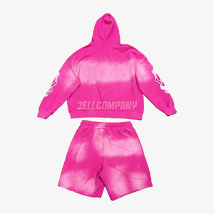 Men Sky Blue <b>Tie</b> <b>Dye</b> Hoodie & Shorts <b>Set</b> Zip-Up Streetwear Sweatsuit Casual Summer Outfit Unisex Adult Spring Wear - Product Image 6