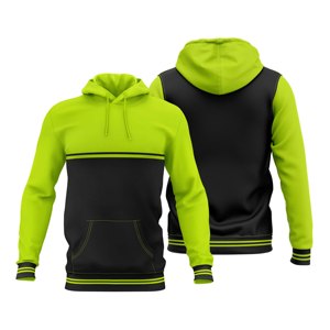 เสื้อฮู้ดสีเหลืองดำแบบยูนิเซ็กซ์ แขนสั้น ไม่มีกระเป๋า ทรงปกติ ระบายเหงื่อได้ดี พิมพ์ลายแบบซับลิเมชั่นทั้งตัว - Product Image 6