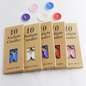 Velas de té sin humo TOOWIN en tazas redondas de aluminio, empaquetadas en una caja de papel kraft, adecuadas para decoración. - Product Image 1