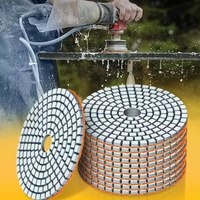 Tampons de polissage diamantés 50-3000 grains, utilisation humide/sèche pour sols en béton, granit, marbre, pierre et polissage de voitures OEM
