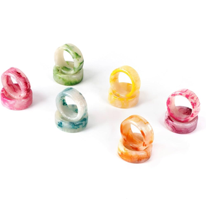 Anneau de serviette en résine personnalisé, couleur bleu profond, vente directe d'usine, anneau de serviette en résine royal pour restaurants, dîners et événements - Product Image 4