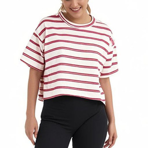 Camiseta de Algodón con Bordado Personalizado para Mujer, Estilo Crop Top, Vintage, Casual, Streetwear, a la Moda - Product Image 4
