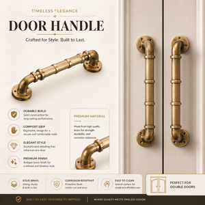 Antique Style Stainless Steel <b>Door</b> <b>Pull</b> <b>Handle</b> Graphite Black Finish | Premium Heavy Duty Entrance <b>Handle</b> for Main <b>Door</b>, Glass - Product Image 5