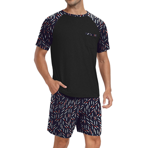 Ensemble T-shirt et short imprimé grande taille pour homme, le plus vendu, écologique, de haute qualité, décontracté et élégant, col rond avec poche - Product Image 5