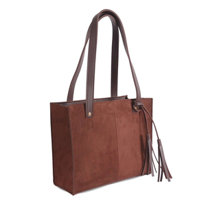 Bolso de Hombro de Cuero Genuino y Gamuza, Duradero, Elegante, de Gran Capacidad, Suave, para Mujer, con Cierre, Personalizado, para Uso Diario - Product Image 2