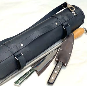 Nuevo Juego de Cuchillos de Cocina de Cuero Genuino, Enrollable, Organizador de Utensilios de Cocina, con Logotipo Personalizado LKR-0236 - Product Image 1