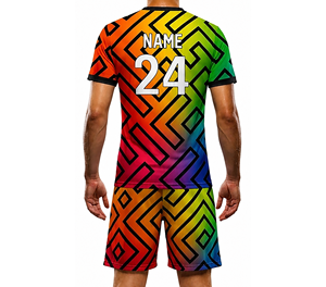 Camiseta de Fútbol Retro Vintage Personalizada OEM, Uniforme de Fútbol Transpirable Unisex para Adultos, Corte Holgado, Impresión Digital, Cuello en V, Antiencogimiento - Product Image 3