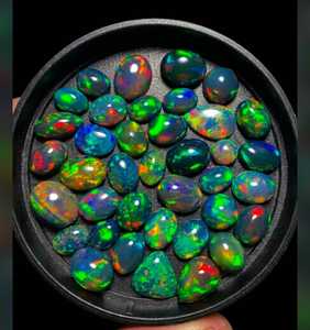 Opales d'Éthiopie naturelles, pierres précieuses en vrac, taille ovale, certifiées IGI, effet de jeu de couleurs, sans résine, pour la fabrication de bijoux et l'art du verre - Product Image 3
