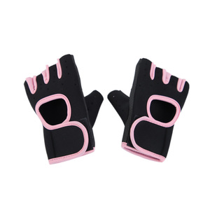 <b>Half</b> Finger Gym Gloves Black With Lime Green Trim Breathable Non <b>Slip</b> Adjustable Wrist Strap Unisex Fitness Workout Gear - Product Image 3