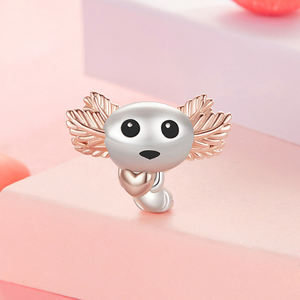 Hot Cute Mexican <span class=keywords><strong>Ambystoma</strong></span> Cute Cat 100% S925 Sterling Sliver Charms para pulsera Charms Bead Fashion Sliver Accesorios de joyería - Product Image 3
