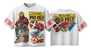 T-shirts Oversize Décontractés d'Été pour Hommes en Coton Épais Respirant 100% Coton Style Hip Hop à Manches Courtes, Tissu 300g, Service OEM ODM - Product Image 2