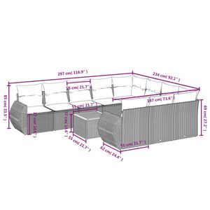 Conjunto de Sofás Modulares Grandes de Ratán PE Gris para Jardín, Colección Premium de Muebles para Exteriores - Product Image 3