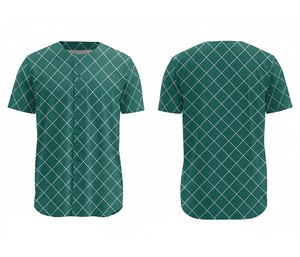 Camiseta de Béisbol Sublimada con Botones Completos – Uniforme Deportivo Profesional con Logotipo y Números Personalizados |   Base de Poliéster Transpirable - Product Image 1