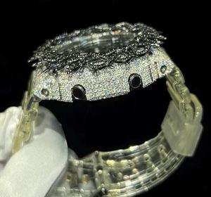 Reloj de Lujo para Hombre con Diamantes Moissanite de Alta Calidad, Estilo Hip Hop, Bisel con Incrustaciones de Piedras, Reloj con Incrustaciones Completas de Piedras - Product Image 4