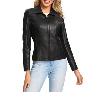 <b>Genuine</b> <b>Leather</b> <b>Jacket</b> For Women Winter Outerwear Custom Stylish Breathable Zipper Short <b>Leather</b> Women's <b>Jackets</b> - Product Image 4
