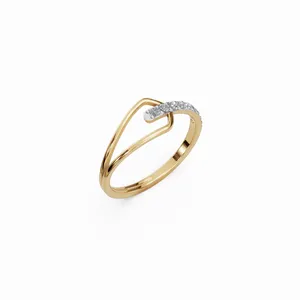 Anillo de Diamante Cultivado en Laboratorio, Diseño Moderno Fusion, Oro Amarillo de 18K, Juego de 8 Piezas, Certificación IGI, Claridad VVS, Corte Brillante, para Mujer, de Lujo - Product Image 3