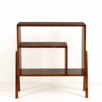 Buffet-bibliothèque bas en bois massif de style Pierre Jeanneret, design Mid-Century, avec 6 étagères flottantes pour la maison, le bureau, la salle à manger et l'entrepôt