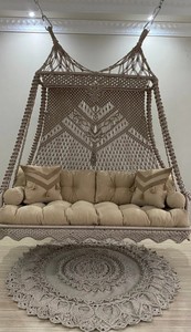<b>Macrame</b> Double Garden Swing, <b>Hanging</b> <b>Chair</b>, <b>Hanging</b> Porch Swing Bed, Garden Hammock - Product Image 3