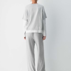 Camiseta de Manga Larga de Doble Capa, 100% Algodón, Corte Holgado, con Logotipo Personalizado, Fabricantes de Ropa para Hombre - Product Image 3