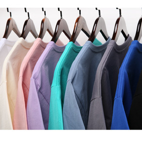 เสื้อยืดคอตตอน สตรีทแวร์ แขนสั้น คอกลม ระบายอากาศ แห้งเร็ว สีสันปรับแต่งได้ - Product Image 1