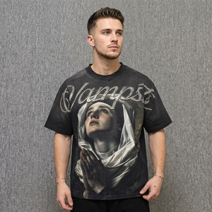 Vamps Herren O-Neck Kurzarm-T-Shirt Regular Fit Fotodruck Street Style 100% Baumwoll-Jersey-Stoff - Product Image 4