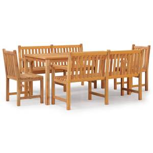 Juego de Comedor de Jardín de Madera de Teca Sólida, Grande y Resistente para Uso en Exteriores - Product Image 2